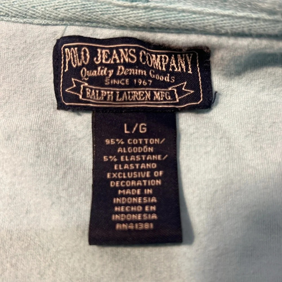 Polo Jeans Company RL size Large light green hoodie - Picture 7 of 7